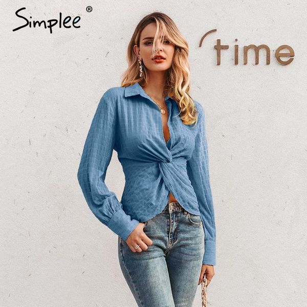 women's blouses & shirts simplee casual twisted women plaid blouse shirt elegant long sleeve autumn female high waist slim office ladie, White
women's blouses & shirts simplee casual twisted women plaid blouse shirt elegant long sleeve autumn female high waist slim office ladie, White