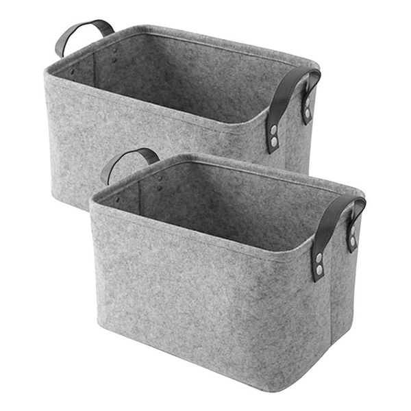 storage baskets 2 pcs rectangle felt box,with two handles,as a box for clothes,towel,toiletry,baby products,books.gray
storage baskets 2 pcs rectangle felt box,with two handles,as a box for clothes,towel,toiletry,baby products,books.gray