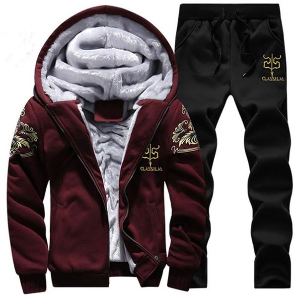 new winter warm tracksuits men plus size thicken fleece plush sweatshirt sportswear casual male hooded sporting suits, Gray
new winter warm tracksuits men plus size thicken fleece plush sweatshirt sportswear casual male hooded sporting suits, Gray