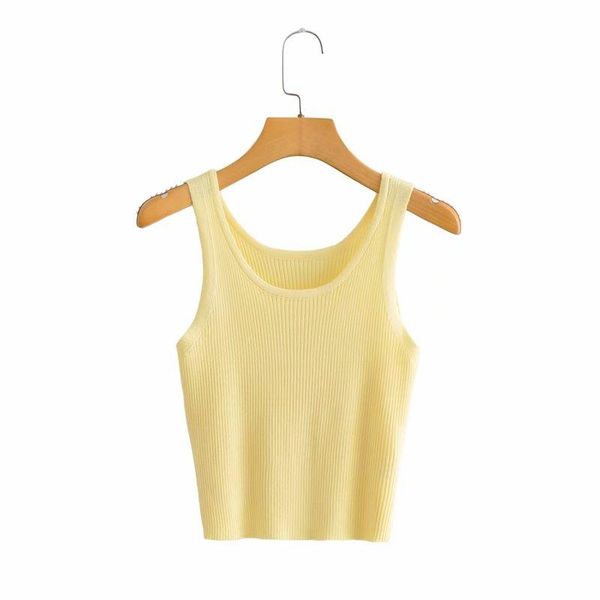 women's t-shirt vintage pure color round neck knitted vest women fashion slim short sling simple chic female, White
women's t-shirt vintage pure color round neck knitted vest women fashion slim short sling simple chic female, White