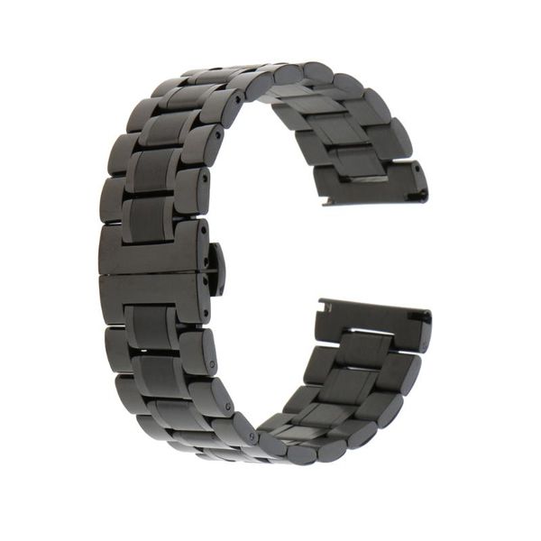 link, chain men's stainless steel watch band strap bracelet double clasp solid links 20mm 22mm 23mm 24mm, Black
link, chain men's stainless steel watch band strap bracelet double clasp solid links 20mm 22mm 23mm 24mm, Black