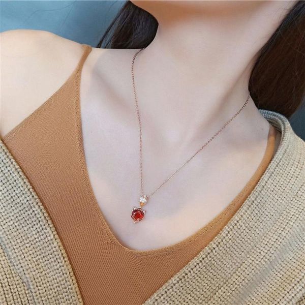 chains korean necklace female red titanium steel clavicle chain anti-allergic and non-fading lucky year's brave pendant, Silver
chains korean necklace female red titanium steel clavicle chain anti-allergic and non-fading lucky year's brave pendant, Silver