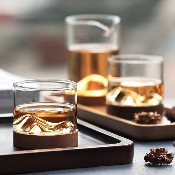 creative mountain cup mug transparent coffee cup wooden base heat resistant whiskey glass wine water bottle drinkware
creative mountain cup mug transparent coffee cup wooden base heat resistant whiskey glass wine water bottle drinkware
