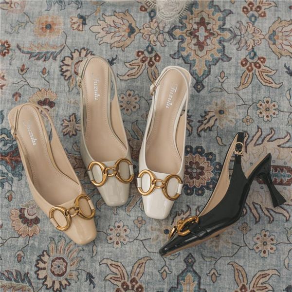 sandals 2021 summer women 5.5cm 7.5cm high heels slingback lady metal buckle stripper sandles low office nude fetish shoes, Black
sandals 2021 summer women 5.5cm 7.5cm high heels slingback lady metal buckle stripper sandles low office nude fetish shoes, Black