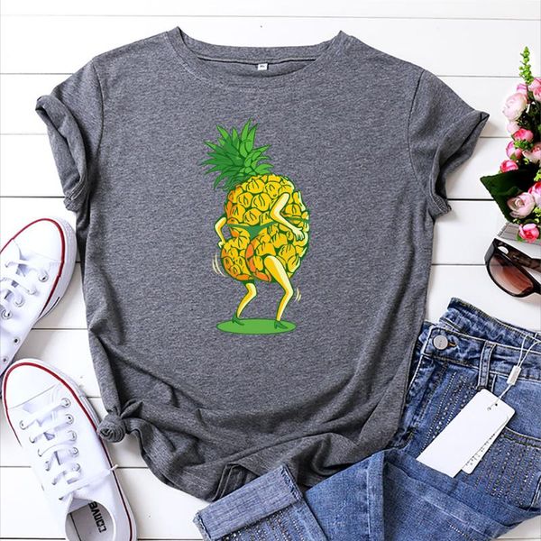women's t-shirt pineapple printed 100% cotton t shirt women funny graphic tees plus size 5xl short sleeve harajuku grunge aesthetic tsh, White
women's t-shirt pineapple printed 100% cotton t shirt women funny graphic tees plus size 5xl short sleeve harajuku grunge aesthetic tsh, White