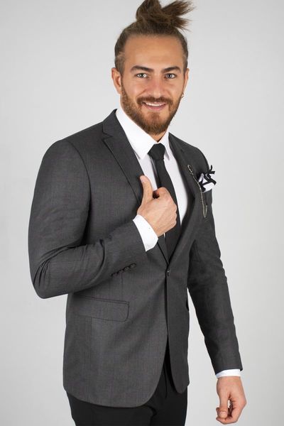 Antracite Male Luxury Blazer Coat Suit Jacket Tight-fitting Mould Single Button Four Seasons Daily Groom Party Wedding Business 1fbn, White;black
Antracite Male Luxury Blazer Coat Suit Jacket Tight-fitting Mould Single Button Four Seasons Daily Groom Party Wedding Business 1fbn, White;black