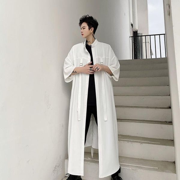 men's casual shirts summer long men middle-sleeved shirt trend brand fashion 5 sleeve oversized fancy for, White;black
men's casual shirts summer long men middle-sleeved shirt trend brand fashion 5 sleeve oversized fancy for, White;black