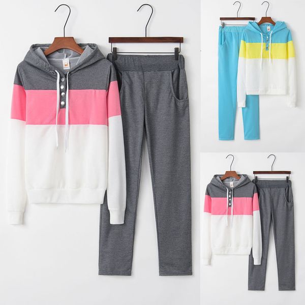 second set casual training suit women sets oversized hooded long mouwen hoodie sport broek dame pak # t1g, Gray
second set casual training suit women sets oversized hooded long mouwen hoodie sport broek dame pak # t1g, Gray