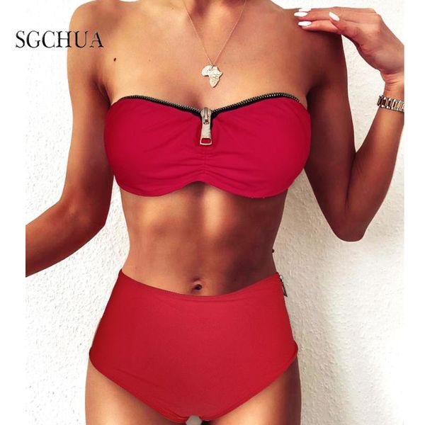 2021 new bikini high waist strapless bikini women swimwear solid red women swimsuit padded bathing suit
2021 new bikini high waist strapless bikini women swimwear solid red women swimsuit padded bathing suit