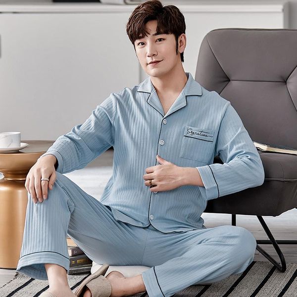 men's sleepwear plus size 3xl men 2pcs pajamas set cotton turn-down collar shirt&pant button sleep suit elegant solid nightwear casual, Black;brown
men's sleepwear plus size 3xl men 2pcs pajamas set cotton turn-down collar shirt&pant button sleep suit elegant solid nightwear casual, Black;brown