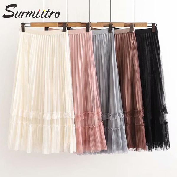 skirts surmiitro 2021 spring summer reversible long pleated tulle skirt women korean style mesh high waist aesthetic midi female, Black
skirts surmiitro 2021 spring summer reversible long pleated tulle skirt women korean style mesh high waist aesthetic midi female, Black