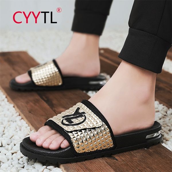 cyytl summer men's gold light symphony air cushion slippers fashion soft sandals home indoor shoes chinelo masculino 210306, Black
cyytl summer men's gold light symphony air cushion slippers fashion soft sandals home indoor shoes chinelo masculino 210306, Black