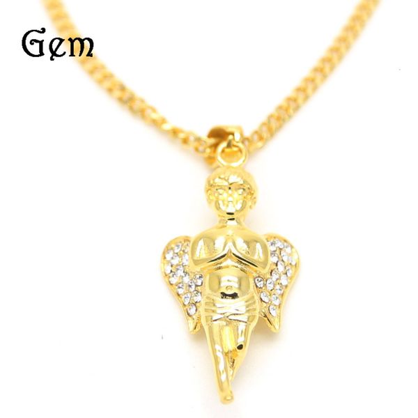 hip hop prayer angel hands together diamond stainless steel angel pendant hip hop necklace, Silver
hip hop prayer angel hands together diamond stainless steel angel pendant hip hop necklace, Silver