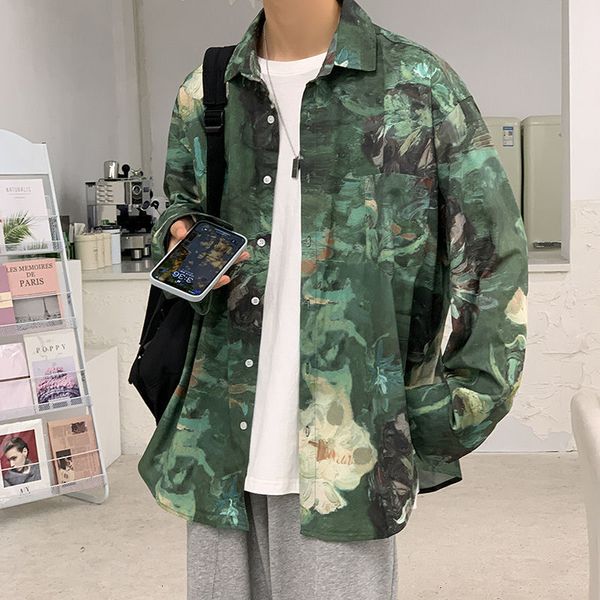 2021 new spring summer flower men's fashion printing retro casual shirt men streetwear korean loose long sleeve shirts mens -3xl wld4, White;black
2021 new spring summer flower men's fashion printing retro casual shirt men streetwear korean loose long sleeve shirts mens -3xl wld4, White;black