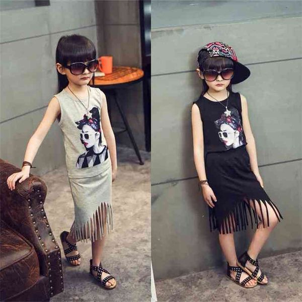 fashion kids girls summer clothes set tassel clothing set printed shirt with tassel suit for children and kids 210715, White
fashion kids girls summer clothes set tassel clothing set printed shirt with tassel suit for children and kids 210715, White
