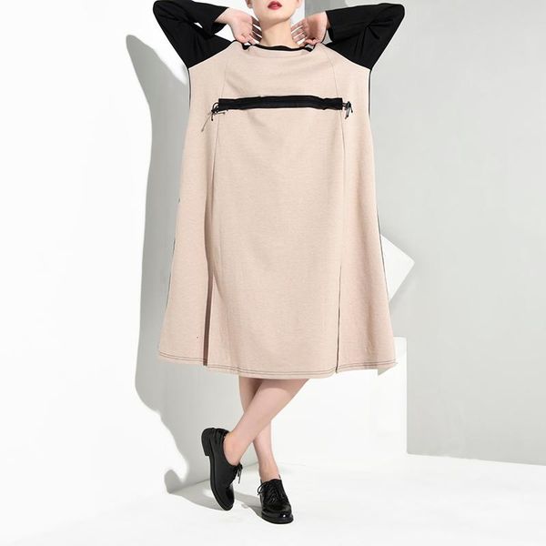 casual dresses fashion women gray drawstring loose long big size dress round neck sleeve fit tide spring autumn 1a125, Black;gray
casual dresses fashion women gray drawstring loose long big size dress round neck sleeve fit tide spring autumn 1a125, Black;gray