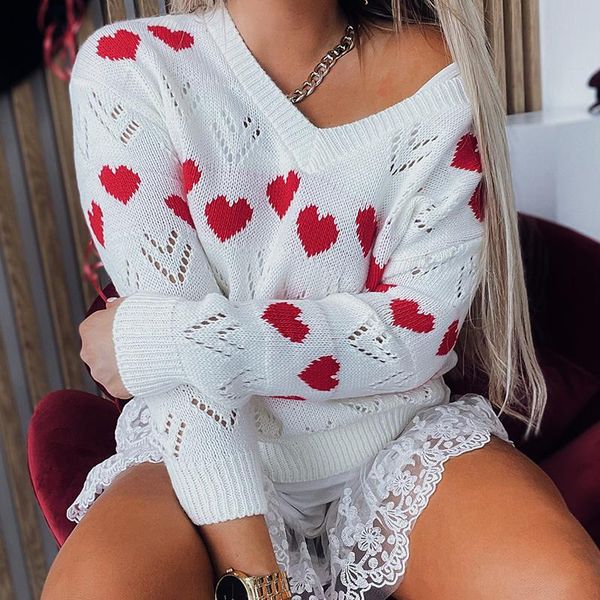 women's sweaters 2021 casual spring autumn heart shape womens hollow out v-neck long sleeve loose pullover jumpers knitting, White;black
women's sweaters 2021 casual spring autumn heart shape womens hollow out v-neck long sleeve loose pullover jumpers knitting, White;black