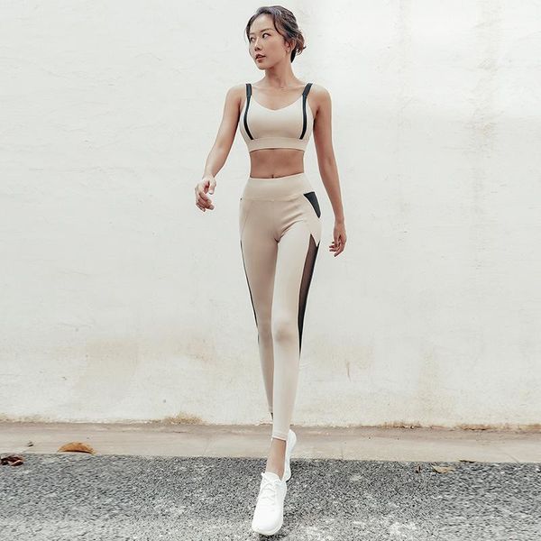 yoga outfits clothing set fitness sports underwear european and american high waist hips pants women's two-piece trend, White;red
yoga outfits clothing set fitness sports underwear european and american high waist hips pants women's two-piece trend, White;red