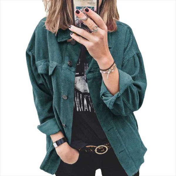 women's jackets 2021 autumn loose corduroy jacket women overshirt female casual coat button shirt for xxxl, Black;brown
women's jackets 2021 autumn loose corduroy jacket women overshirt female casual coat button shirt for xxxl, Black;brown