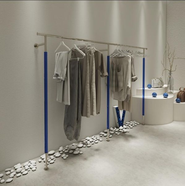 hangers & racks clothing store display rack upper wall stainless steel acrylic hanging clothes shelf.
hangers & racks clothing store display rack upper wall stainless steel acrylic hanging clothes shelf.
