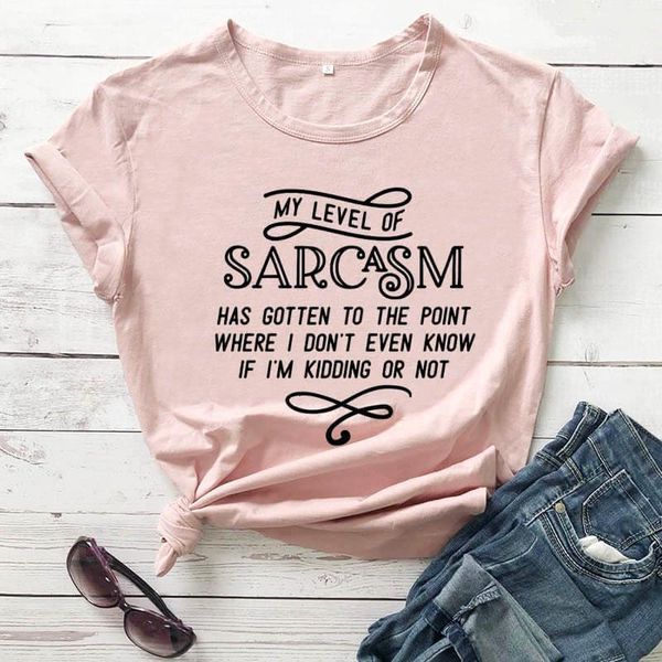 my level of sarcasm has gotten letter graphic women's summer funny t-shirt new stylish casual shirt new favorite style of shirt, White
my level of sarcasm has gotten letter graphic women's summer funny t-shirt new stylish casual shirt new favorite style of shirt, White