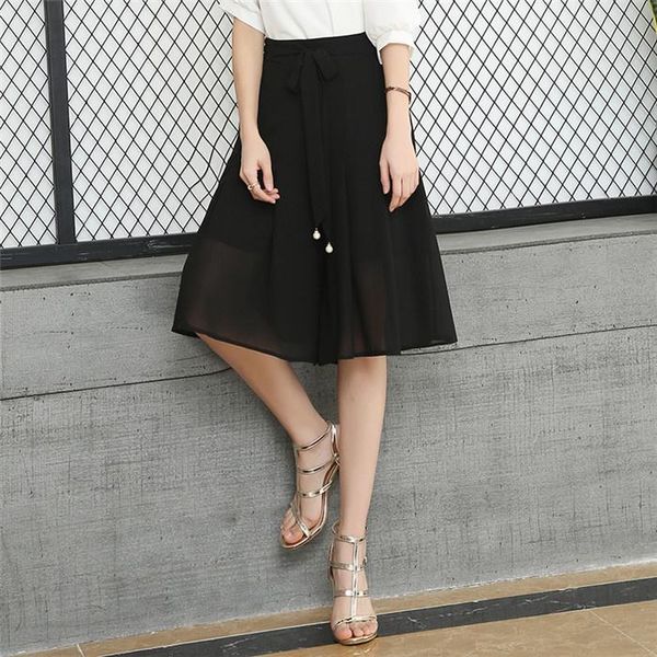 women's pants & capris fashion black chiffon loose wide leg five elastic high waist culottes divided skirtwomen summer plus size 5xl, Black;white
women's pants & capris fashion black chiffon loose wide leg five elastic high waist culottes divided skirtwomen summer plus size 5xl, Black;white