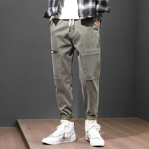 2021 new korean style fashion men jeans loose fit light green casual cargo pants patchwork designer streetwear hip hop harem trousers 391a, Blue
2021 new korean style fashion men jeans loose fit light green casual cargo pants patchwork designer streetwear hip hop harem trousers 391a, Blue