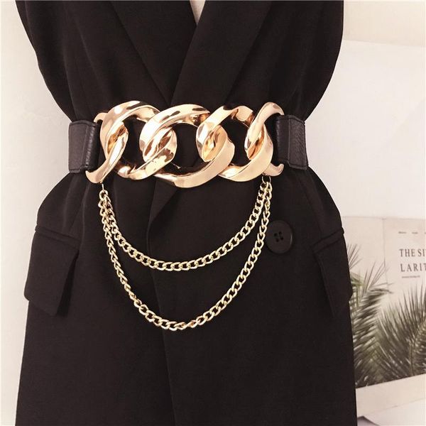 punk big gold chain buckle belts for women fashion long tassel chains black waistband new ladies dress party decorate girl, Black;brown
punk big gold chain buckle belts for women fashion long tassel chains black waistband new ladies dress party decorate girl, Black;brown