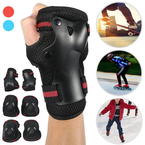 6pcs/set outdoor sports protective gear knee elbow pads riding wrist guards roller skating safety protection for kids men women, Black;gray
6pcs/set outdoor sports protective gear knee elbow pads riding wrist guards roller skating safety protection for kids men women, Black;gray
