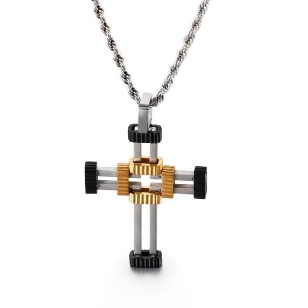 pendant necklaces haoyi stainless steel men's easter cross necklace unique crucifix metal male suspension chain choker colar jewery, Silver
pendant necklaces haoyi stainless steel men's easter cross necklace unique crucifix metal male suspension chain choker colar jewery, Silver
