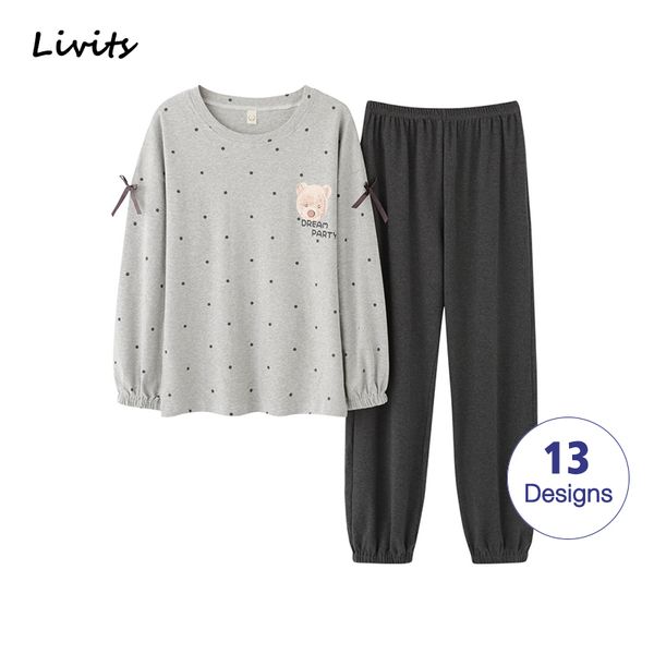 women pajamas sets with pocket cotton pyjamas nightwear sleepwear long sleeve printed cute casual korean sa0974 210305, Black;red
women pajamas sets with pocket cotton pyjamas nightwear sleepwear long sleeve printed cute casual korean sa0974 210305, Black;red