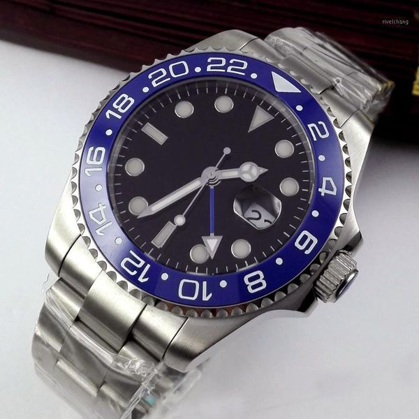 wristwatches 40mm black sterile dial automatic mens watch steel ceramic bezel deployment gmt oyster strap sapphire glass screwdown crown, Slivery;brown
wristwatches 40mm black sterile dial automatic mens watch steel ceramic bezel deployment gmt oyster strap sapphire glass screwdown crown, Slivery;brown