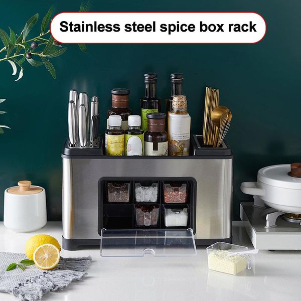 storage bottles & jars est multifunctional seasoning box rack with lid kitchen stainless steel cutter bracket drain pan large capacity
storage bottles & jars est multifunctional seasoning box rack with lid kitchen stainless steel cutter bracket drain pan large capacity