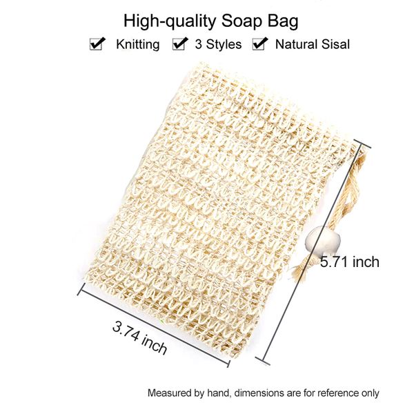 bath tools exfoliating saver bag natural sisal soap savers mesh pouch 3 style foaming drawstring for bath & shower use wh0372
bath tools exfoliating saver bag natural sisal soap savers mesh pouch 3 style foaming drawstring for bath & shower use wh0372