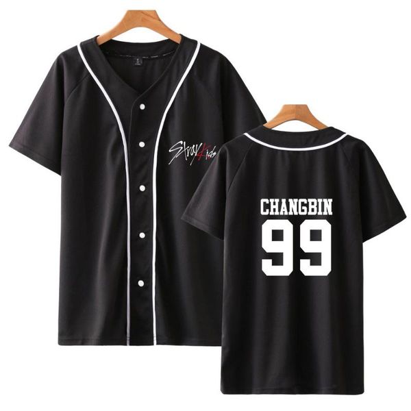 men's casual shirts stray kids baseball t-shirt straykids woojin felix hyunjin jeongin minho short sleeve tees, White;black
men's casual shirts stray kids baseball t-shirt straykids woojin felix hyunjin jeongin minho short sleeve tees, White;black