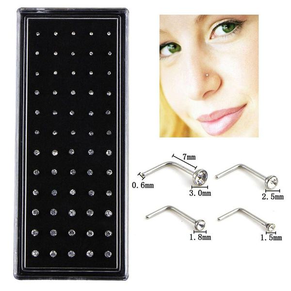 other wholesale 60pcs/lot stainless steel crystal rhinestone nose rings body jewelry studs hooks piercing faux, Slivery;golden
other wholesale 60pcs/lot stainless steel crystal rhinestone nose rings body jewelry studs hooks piercing faux, Slivery;golden