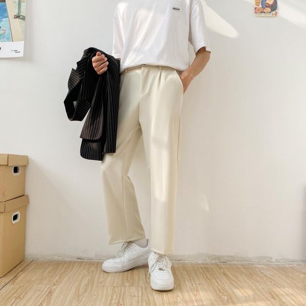 men's pants summer straight wide-leg slim fashion solid color casual men korean loose suit mens dress s-4xl, Black
men's pants summer straight wide-leg slim fashion solid color casual men korean loose suit mens dress s-4xl, Black