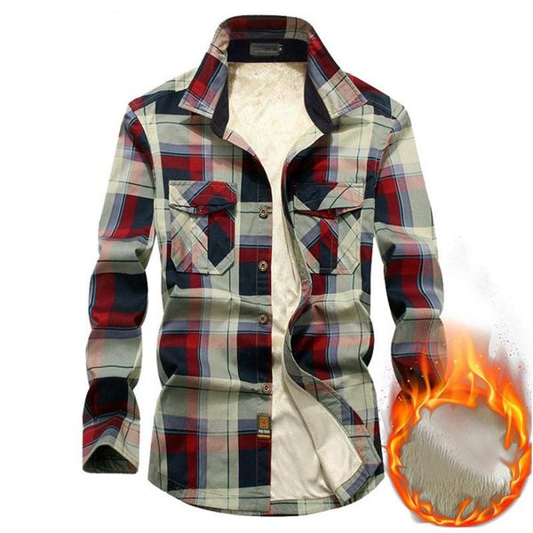men's casual shirts autumn winter thick shirt men long sleeve warm fleece plaid mens windbreaker causal cotton chemise homme plus size, White;black
men's casual shirts autumn winter thick shirt men long sleeve warm fleece plaid mens windbreaker causal cotton chemise homme plus size, White;black