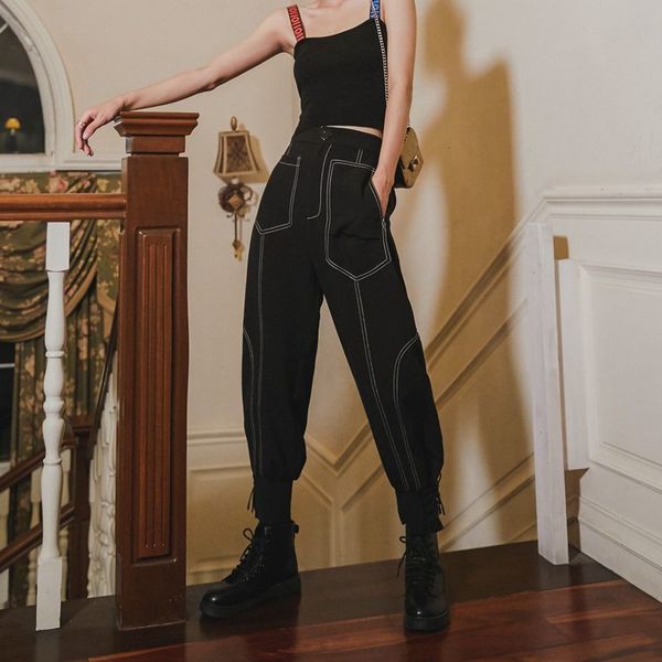 2021 new contrast stitch joggers women summer loose sweatpants high waist trousers cargo grey black ankle length pants slqb, Black;white
2021 new contrast stitch joggers women summer loose sweatpants high waist trousers cargo grey black ankle length pants slqb, Black;white