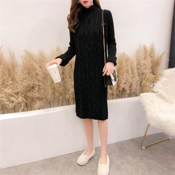 casual dresses aecu women sweater dress bodycon turtleneck jumper knitted striped female solid vestidos winter pullover, Black;gray
casual dresses aecu women sweater dress bodycon turtleneck jumper knitted striped female solid vestidos winter pullover, Black;gray