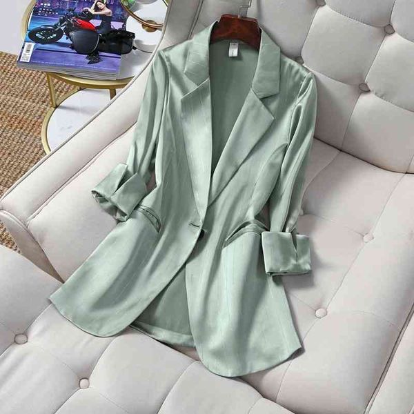 5xl plus size women's summer blazer korean style elegant bright silk striped suit jacket sun protection 210527, White;black
5xl plus size women's summer blazer korean style elegant bright silk striped suit jacket sun protection 210527, White;black