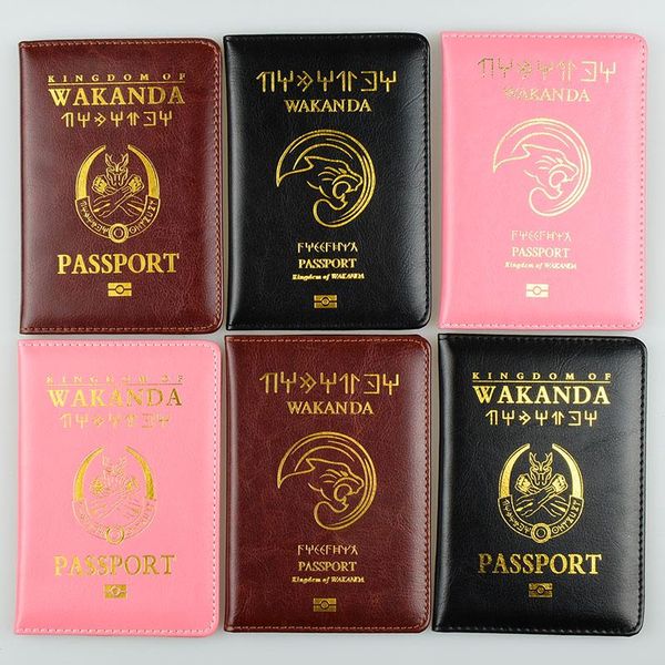 card holders dikedaku fashion couple wakanda passport cover women men panther soft pu leather holder travel covers protect, Brown;gray
card holders dikedaku fashion couple wakanda passport cover women men panther soft pu leather holder travel covers protect, Brown;gray