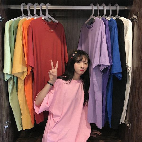 women's t-shirt 2021 summer candy colors solid simple oversized tshirt harajuku t shirt women casual boyfriend style short sleeve 10, White
women's t-shirt 2021 summer candy colors solid simple oversized tshirt harajuku t shirt women casual boyfriend style short sleeve 10, White