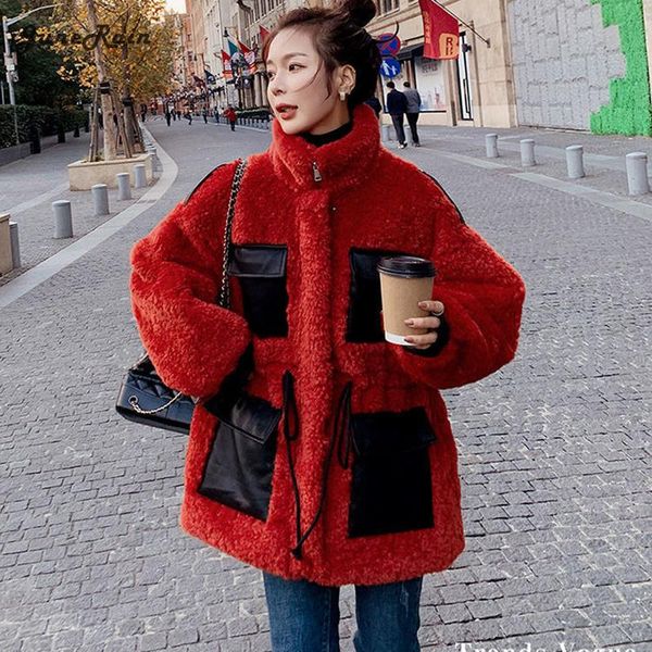 women's fur & faux junerain women 2021 autumn winter fashion chic teddy bear jacket female coat ladies thick warm lambs wool, Black
women's fur & faux junerain women 2021 autumn winter fashion chic teddy bear jacket female coat ladies thick warm lambs wool, Black