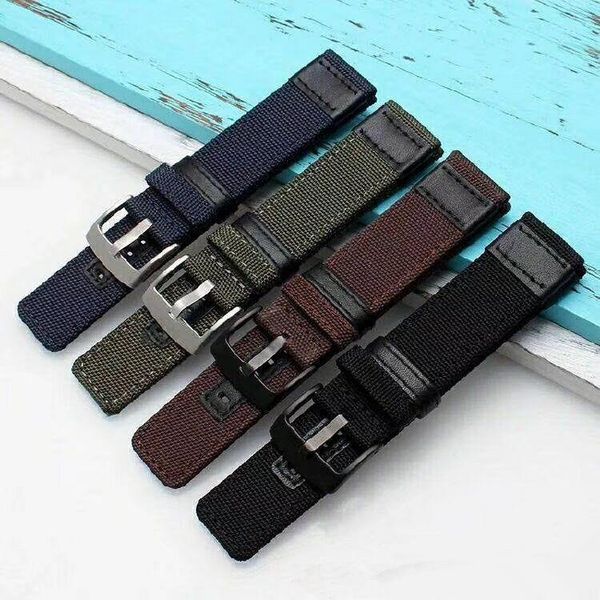 watch bands durable canvas fabric strap genuine leather ballistic nylon bracelets with black buckle 20mm 22mm 24mm, Black;brown
watch bands durable canvas fabric strap genuine leather ballistic nylon bracelets with black buckle 20mm 22mm 24mm, Black;brown