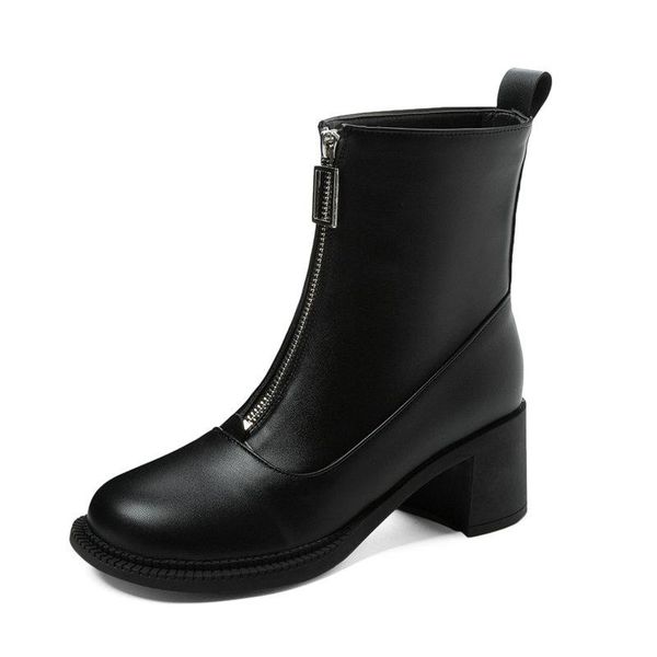 boots 2021 women ankle square high heel winter fashion shoes pu leather zipper casual size 34-43, Black
boots 2021 women ankle square high heel winter fashion shoes pu leather zipper casual size 34-43, Black