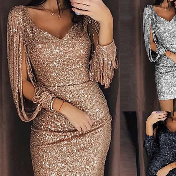 dress women plus size 3xl 11 color v neck solid sequined stitching shining club sheath long sleeved party mini dress, Black;gray
dress women plus size 3xl 11 color v neck solid sequined stitching shining club sheath long sleeved party mini dress, Black;gray