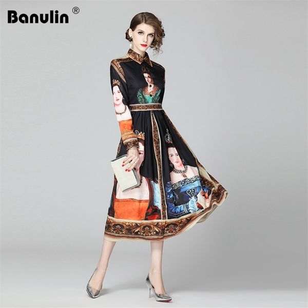 banulin spring summer fashion runway vintage dress women's long sleeve gorgeous painting queen print a line elegant 210603, Black;gray
banulin spring summer fashion runway vintage dress women's long sleeve gorgeous painting queen print a line elegant 210603, Black;gray