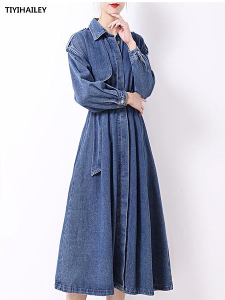 casual dresses tiyihailey 2021 fashion s-xl for women long mid-calf single breasted with belt full sleeve spring autumn, Black;gray
casual dresses tiyihailey 2021 fashion s-xl for women long mid-calf single breasted with belt full sleeve spring autumn, Black;gray