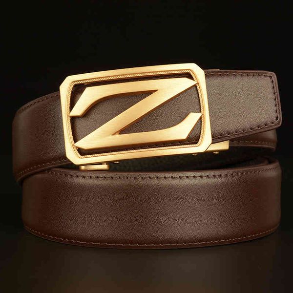 belts smooth leather automatic buckle men's leisure business trouser letter real, Black;brown
belts smooth leather automatic buckle men's leisure business trouser letter real, Black;brown